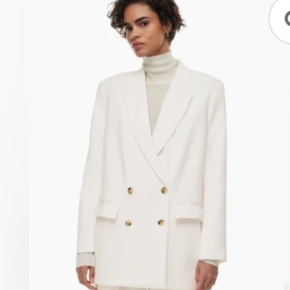 NWT NWT Aritzia Wilfred Cherrelle Blazer in Light Birch Size XS - Picture 4 of 13